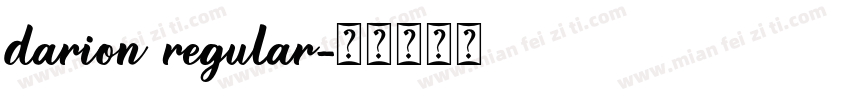 darion regular字体转换